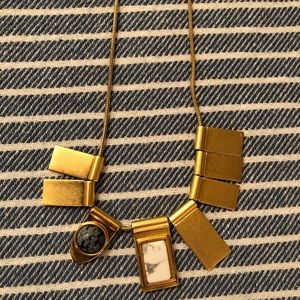 Brass faux marble necklace Madewell